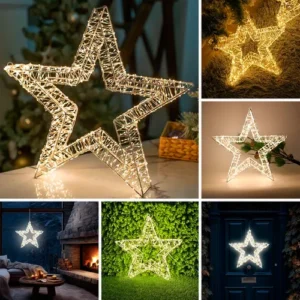 COLGANTE FIGURA 3D METAL ESTRELLA 220V